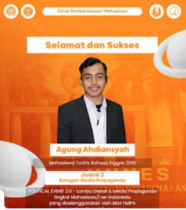 Mahasiswa Tadris Bahasa Inggris IAIN Cirebon Dinobatkan Juara 2 Pada Lomba Political Event 2.0 - Lomba Debat &amp; Media Propaganda tingkat Mahasiswa Se-Indonesia